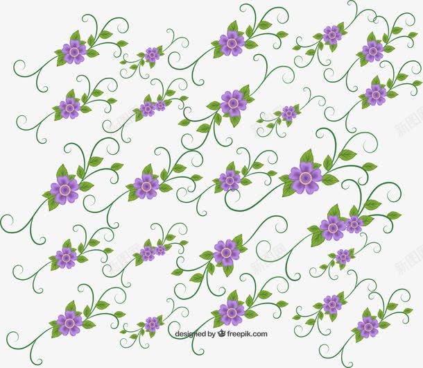 紫色花朵背景png免抠素材_新图网 https://ixintu.com 免抠PNG 植物 紫色 背景 花朵 边框纹理 鲜花