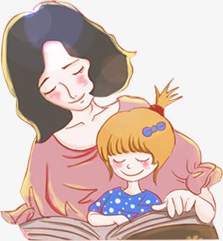 母爱人物手绘卡通png免抠素材_新图网 https://ixintu.com 人物 卡通 母爱