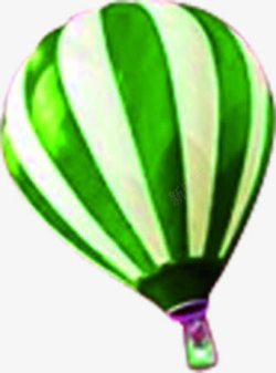 绿白降落伞实物素材