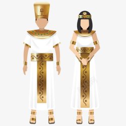 古埃及法老与王后人像素材