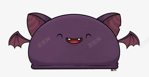 卡通蝙蝠png免抠素材_新图网 https://ixintu.com 儿童插画 卡通 可爱 小蝙蝠 插画 童话插画 萌