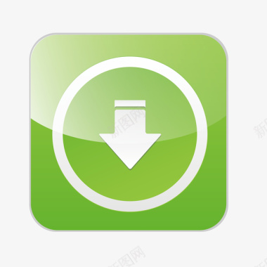 手绘绿色图标手机软件图矢量图图标