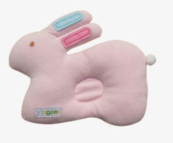 防偏头卡通粉色兔子婴儿定型枕高清图片