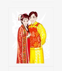 红色婚纱照中式婚纱照高清图片