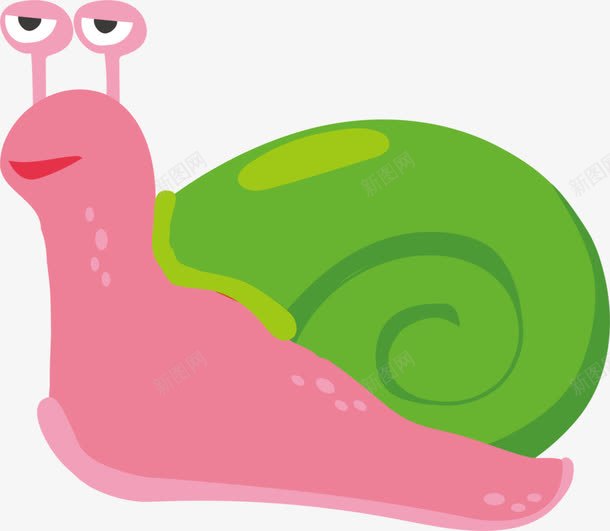 绿色壳子蜗牛png免抠素材_新图网 https://ixintu.com 卡通 手绘 粉色蜗牛 蜗牛 软体动物