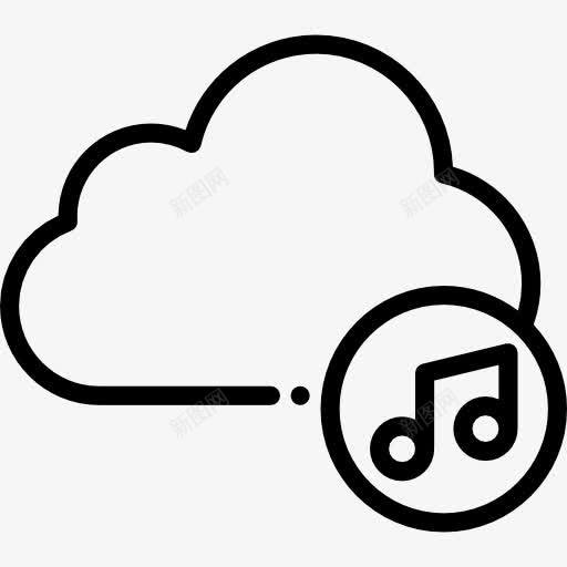 云计算图标png_新图网 https://ixintu.com 云计算 多媒体 多媒体的选择 存储 接口 数据 用户界面 音乐