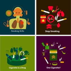 吸烟有害健康创意海报素材