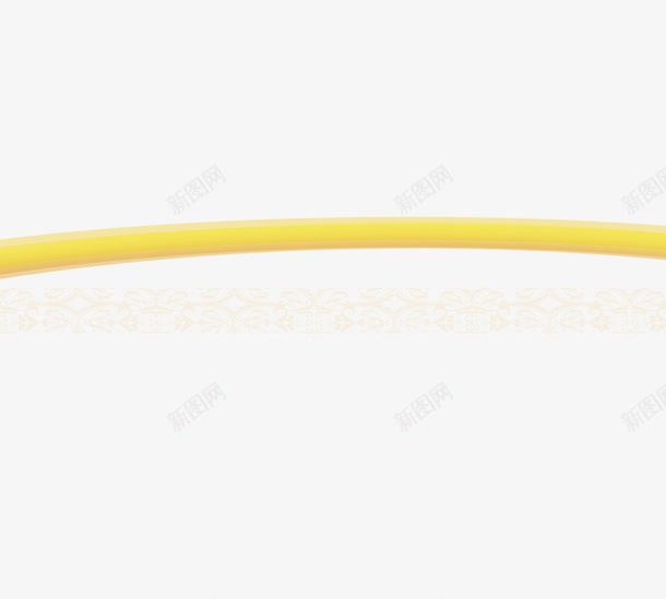 黄色装饰线psd免抠素材_新图网 https://ixintu.com 装饰元素 金线 黄色的