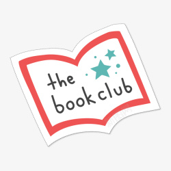 读书俱乐部红白色读书俱乐部标签矢量图高清图片