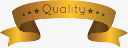 黄色quality标签素材