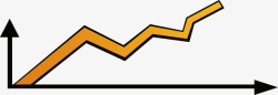 水彩股票上升趋势矢量图素材
