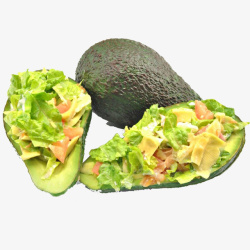 牛油生菜放着沙拉的牛油果高清图片