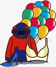 气球胸罩卫衣高跟鞋装饰png免抠素材_新图网 https://ixintu.com 卫衣 气球 胸罩 装饰 高跟鞋