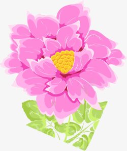 粉色卡通手绘花朵美景素材