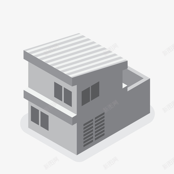 灰色普通建筑模型矢量图ai免抠素材_新图网 https://ixintu.com 建筑 建筑模型 日常 普通建筑 灰色 灰色建筑 矢量图