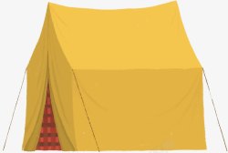 黄色的帐篷素材