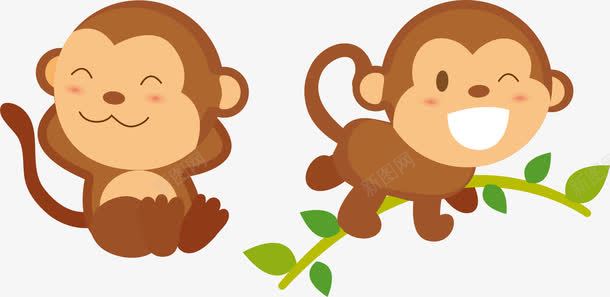 可爱小猴png免抠素材_新图网 https://ixintu.com 卡通小猴 小猴 小猴元素 小猴海报 矢量小猴