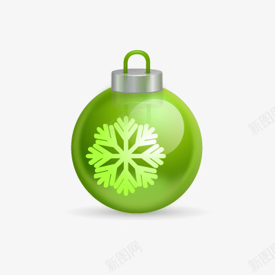 卡通圣诞炸弹png免抠素材_新图网 https://ixintu.com 圆形炸弹 圣诞节 绿色炸弹 装饰图案 雪花纹理