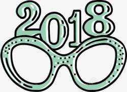 绿色2018数字眼镜素材