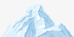 蓝色卡通冰山装饰图案素材