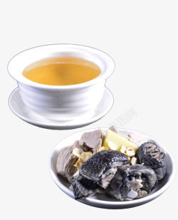茶杯美味乌鸡炖汤素材