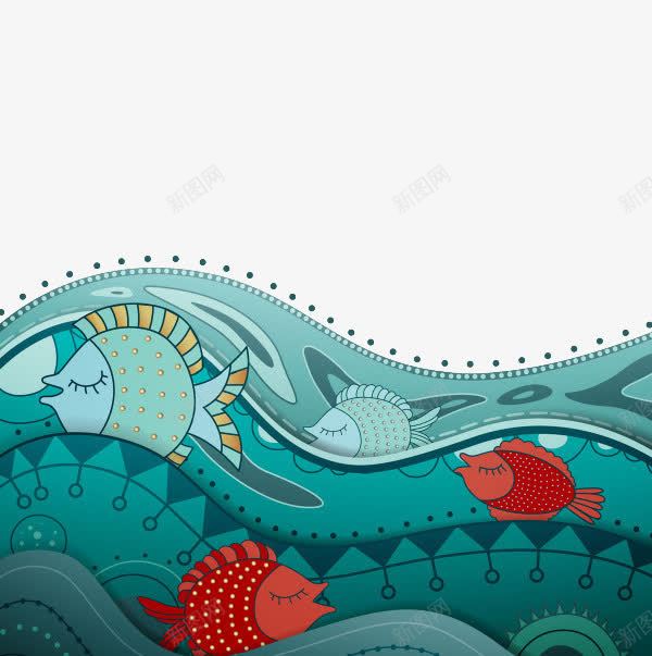 俄罗斯风格水里的鱼png免抠素材_新图网 https://ixintu.com 俄罗斯 水里 鱼