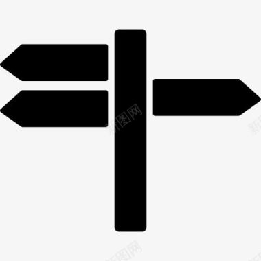 路标三箭图标图标