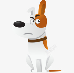 生气的狗狗卡通狗狗装饰高清图片