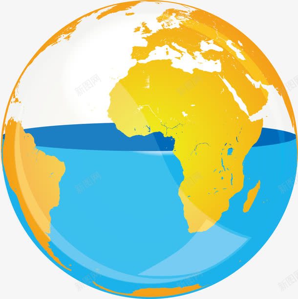地球模型png免抠素材_新图网 https://ixintu.com 地球 手绘 模型 蓝色