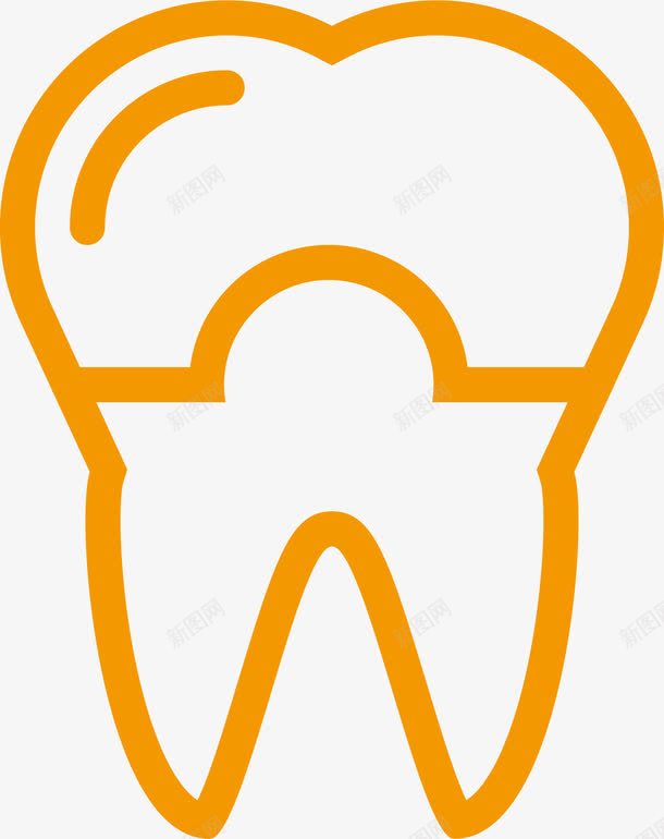 卡通牙齿图标png_新图网 https://ixintu.com 器官 牙齿 生物医药