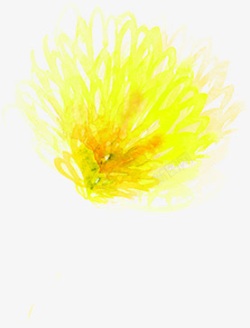 手绘黄色可爱花朵背景素材