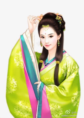 绿衣端庄女子png免抠素材_新图网 https://ixintu.com 女子 端庄 绿衣