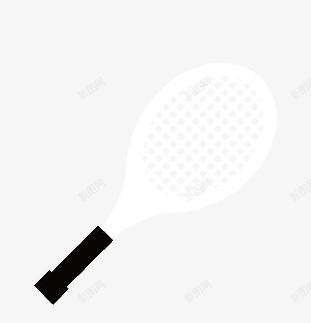 黑白色运动网球拍png免抠素材_新图网 https://ixintu.com 矢量网球拍 网球拍 运动 黑白网球拍