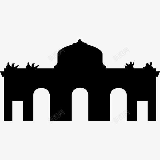 古城门西班牙图标png_新图网 https://ixintu.com 大门 建筑 纪念碑 西班牙 阿尔
