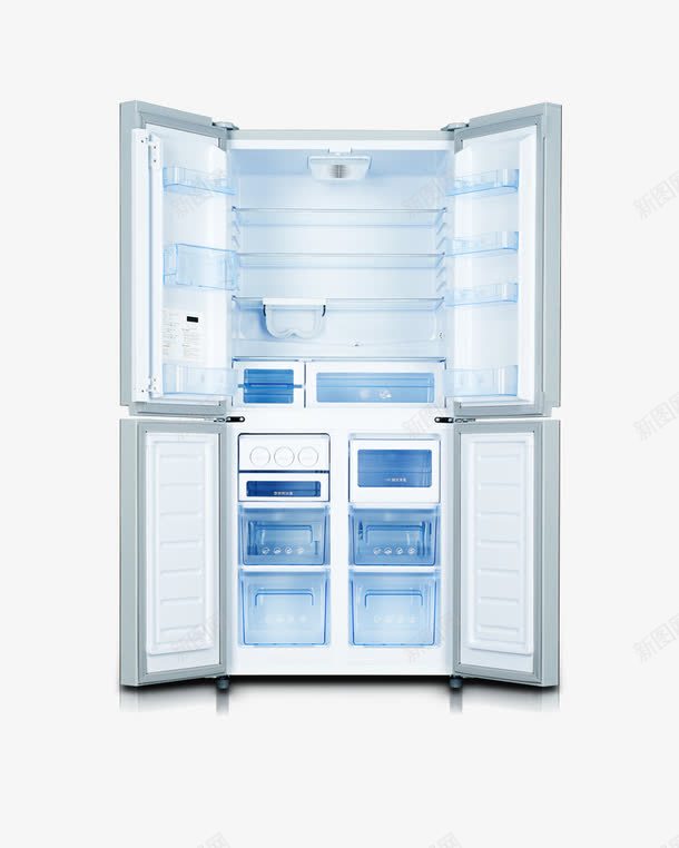冰箱图png免抠素材_新图网 https://ixintu.com 保鲜 冰箱 冷冻 冷冻冷藏 双门冰箱 白色