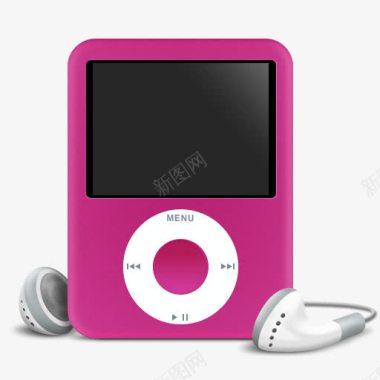 粉色ipod音乐播放器图标图标