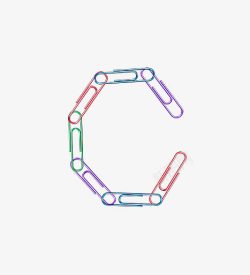 回形针字母回形针字母C高清图片