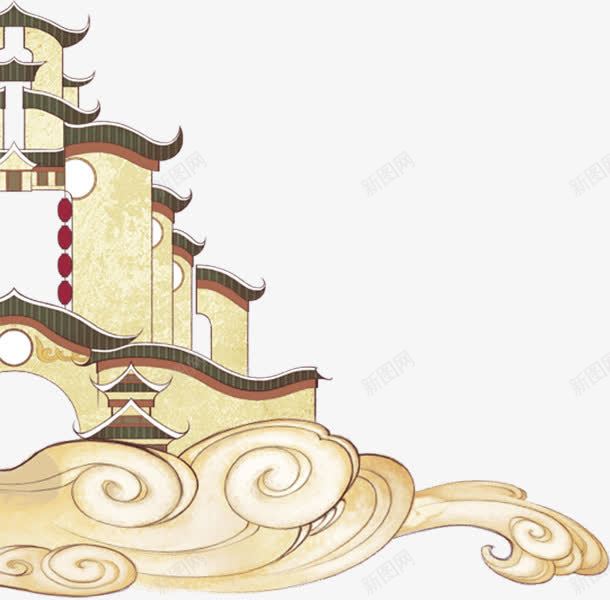 手绘房子建筑png免抠素材_新图网 https://ixintu.com 中国风 房子 插画 装饰图案