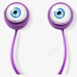 紫色蜗牛的眼睛素材