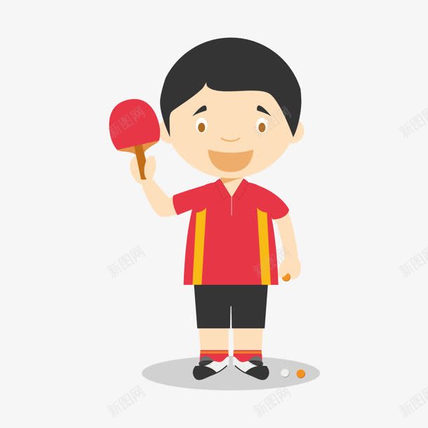 乒乓球红衣女孩png免抠素材_新图网 https://ixintu.com 乒乓球 女孩 红衣