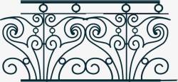 欧式栏杆手绘欧式花纹高清图片