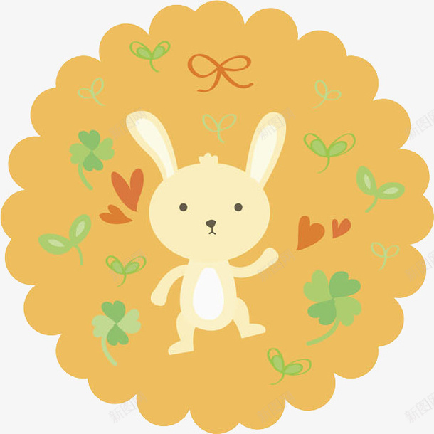 爱心兔子png免抠素材_新图网 https://ixintu.com 卡通动物 卡通手绘 水彩画 爱心兔子 萌宠 装饰图案