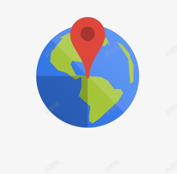 地球位置png免抠素材_新图网 https://ixintu.com 位置 卡通 圆形 地球 手绘 板块 红色 绿色 蓝色