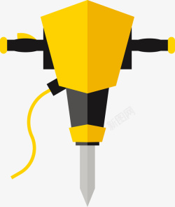 钻孔刀一把黄色电钻孔刀矢量图高清图片