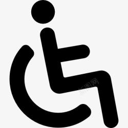 四通八达轮椅标志图标高清图片