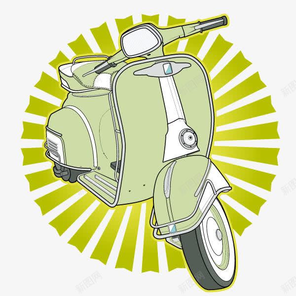 摩托车卡通摩托车抹茶绿png免抠素材_新图网 https://ixintu.com 卡通摩托车 抹茶绿 摩托车