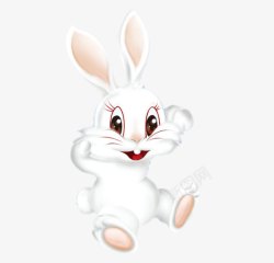 卡通可爱小白兔素材