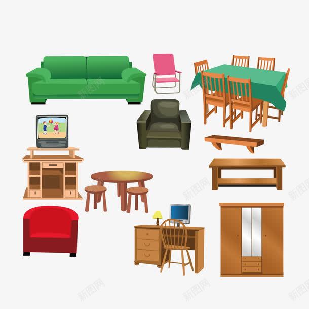 宿舍家居桌椅png免抠素材_新图网 https://ixintu.com 家具 家居 宿舍 手绘宿舍 桌椅