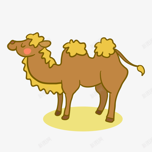 卡通骆驼png免抠素材_新图网 https://ixintu.com 动物 动物插画 卡通 卡通动物 可爱动物 小动物 骆驼