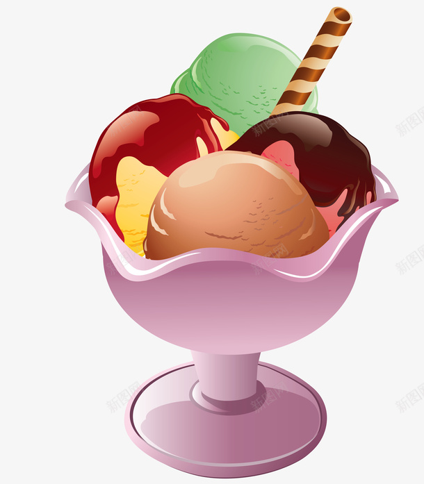 卡通冰淇淋图形png免抠素材_新图网 https://ixintu.com 免抠 冰淇淋 卡通 图形 素材
